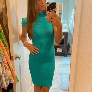 Bebe Teal Bodycon dress